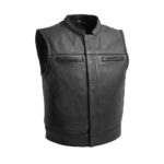 Motorcycle Leather Vest Lowrider-LTR - Men Vest