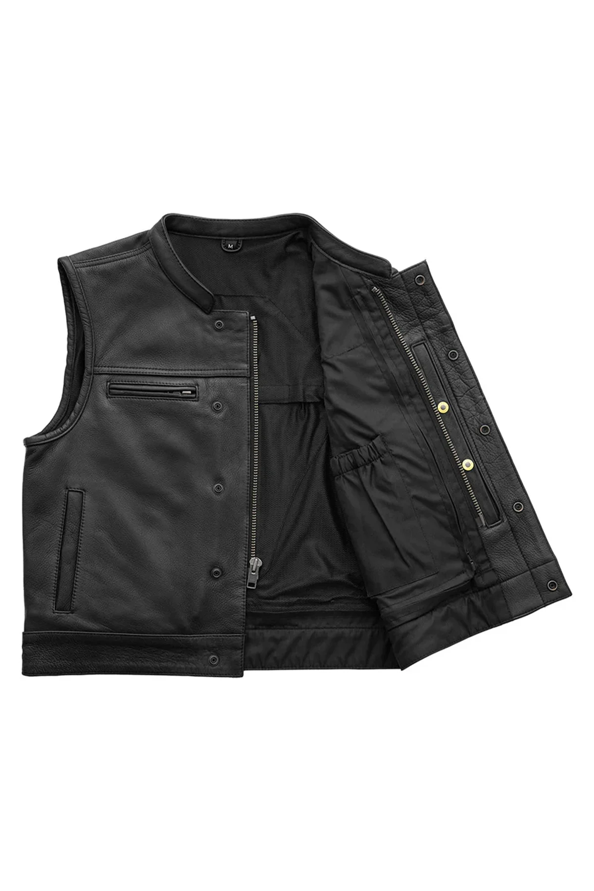 Motorbike Leather Vest Lowrider-LTR - Men Vest