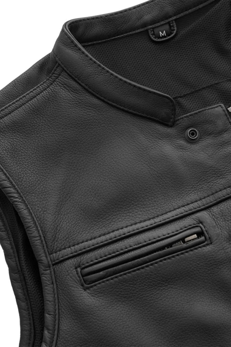 Motorbike Leather Vest Lowrider-LTR - Men Vest