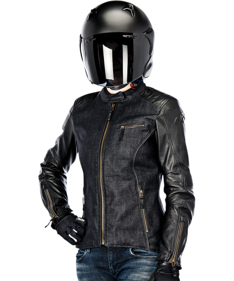 Womens Denim Leather Jackets