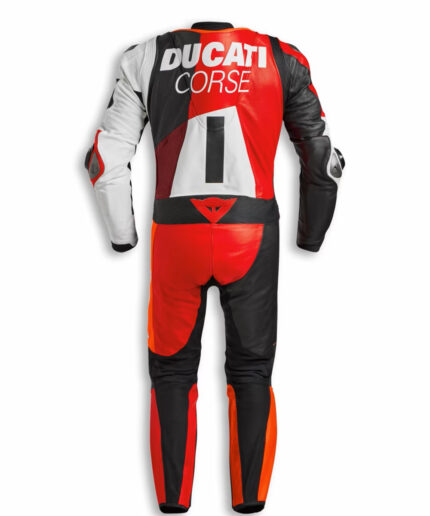 Men Racing Suit - Ducati Corse C6 Red & White