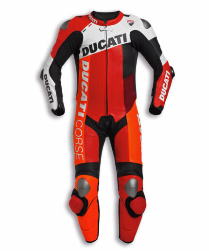 Men Racing Suit - Ducati Corse C6 Red & White