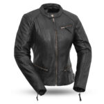 Ladies Motorcycle Jacket Fashionista Leather Biker Jacket