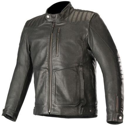 Crazy Rider Leather Jacket for Men - Black