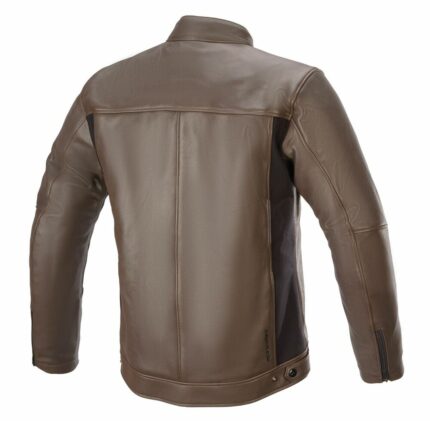 Men Leather Jacket Classic Riding Jacket - Brown