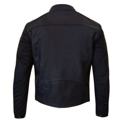 Men Motorcycle Jacket Black Leather Urban Jacket