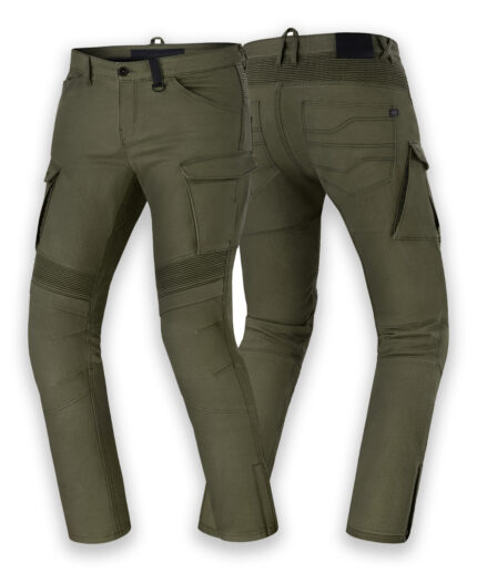 Men Motorcycle Pants Giro-2 Riding Cargo Jeans - Olive