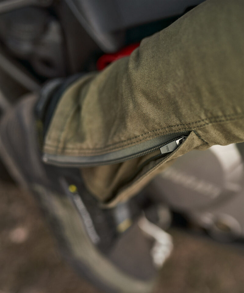 Men Motorcycle Pants Giro-2 Riding Cargo Jeans - Olive