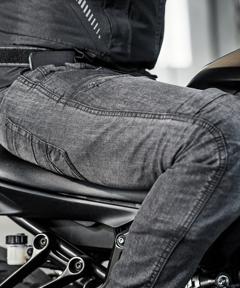 Mens Kevlar Jeans Gravel-3 Reinforced Jeans- Black