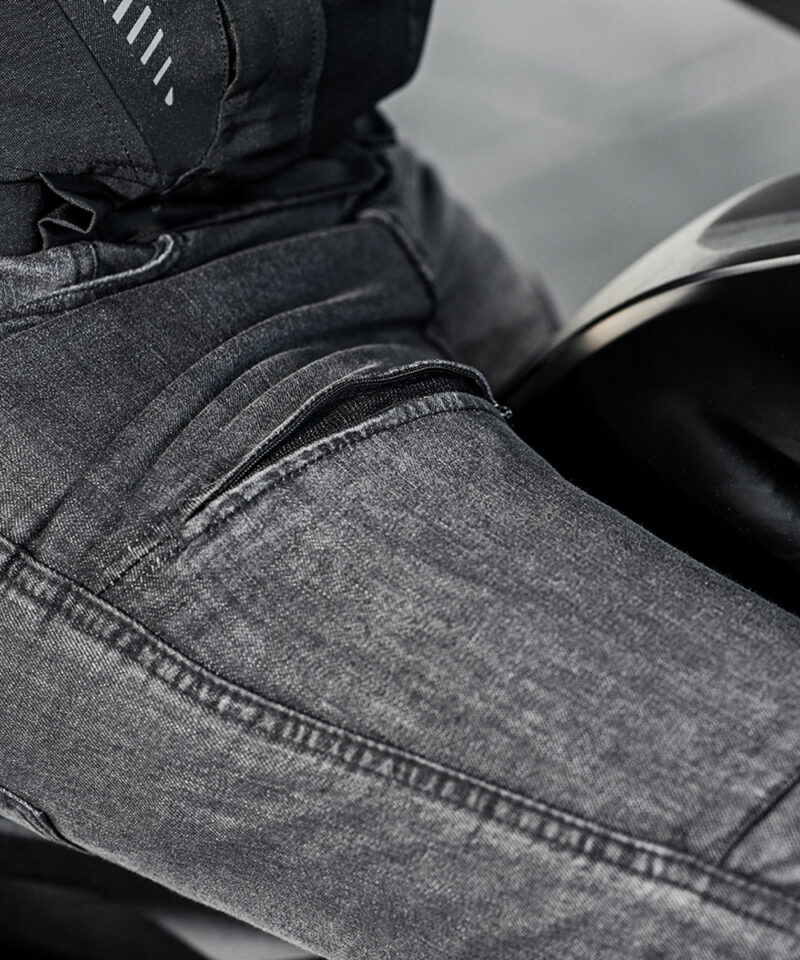 Mens Kevlar Jeans Gravel-3 Reinforced Jeans- Black