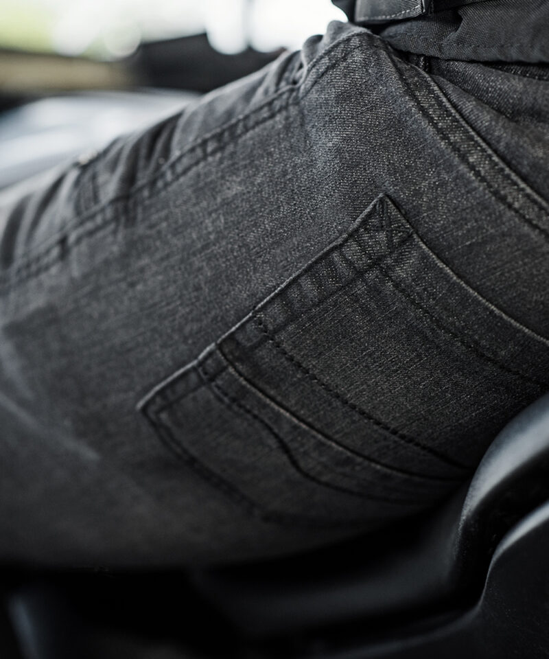 Mens Kevlar Jeans Gravel-3 Reinforced Jeans- Black