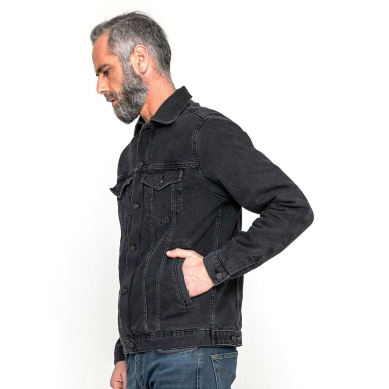 Motorcycle Denim Jacket Maverick Urban Jacket - Washed Black