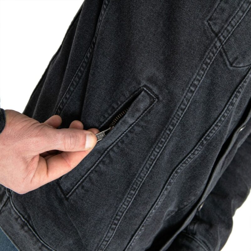 Motorcycle Denim Jacket Maverick Urban Jacket - Washed Black