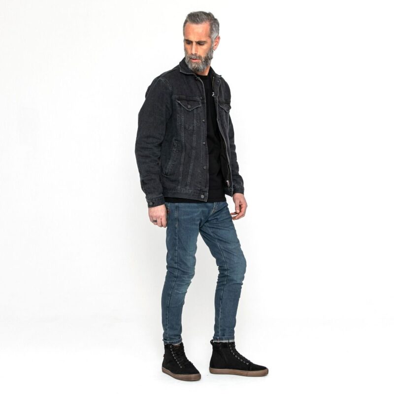 Motorcycle Denim Jacket Maverick Urban Jacket - Washed Black