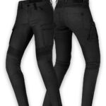 Ladies Motorcycle Pants Giro-2 Riding Slim Fit Jeans - Black