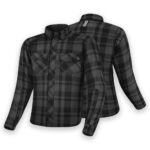 Motorcycle Shirts for Men Denim Shirt - Black