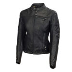 Ladies Motorcycle Jacket Meven Black Leather Jacket