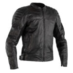 Motorcycle Leather Jacket Men Black STR Fusion Jacket