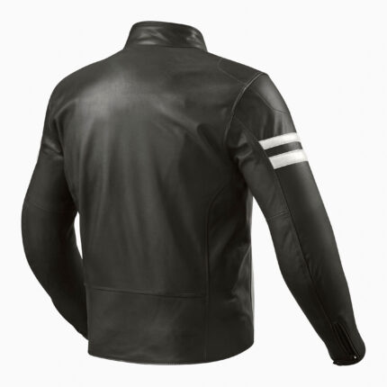 Vintage Motorcycle Leather Jacket For Men - Black