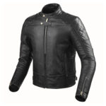 Vintage Leather Jacket Men Cafe Racer Retro Jacket