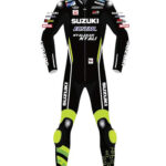 Suzuki Motorbike Racing Leather Suit - Black