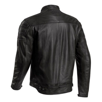 Distressed Leather Jacket Men Cafe Racer Retro Jacket