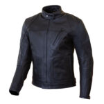 Men Leather Jacket Vintage Men Urban Riding Jacket -Black