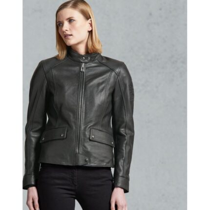 Ladies Leather Jacket Fairing Motorcycle Jacket