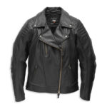 Women Leather Jacket Harley-Davidson Bezel Collar