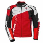 Ducati Leather Jacket Corse C6 For Men - Red & White