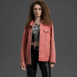 Leather Trucker Jacket Women Classic Denim