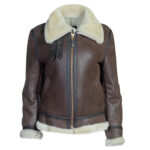 Shearling Jacket Women Sheepskin B-3 Bomber Jacket