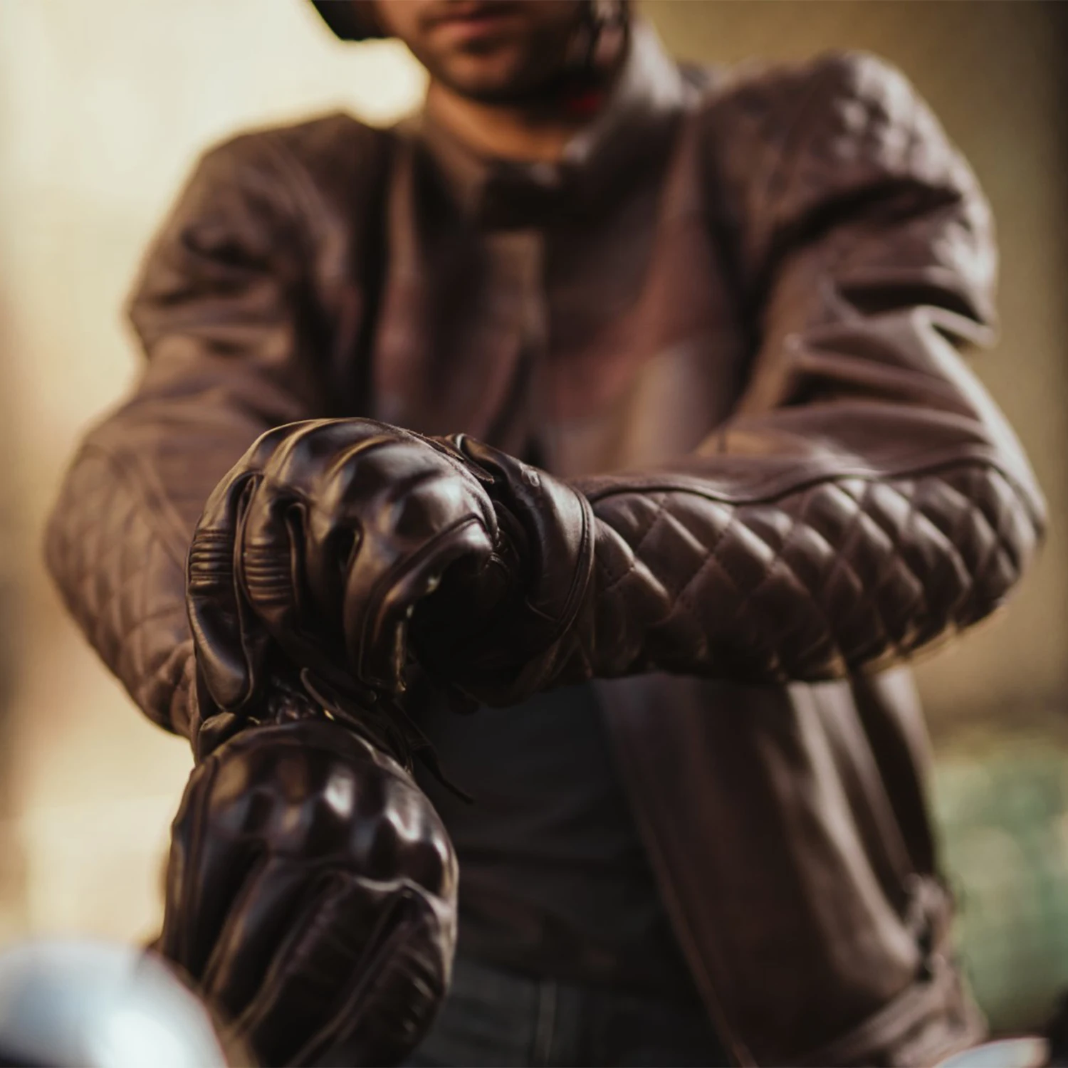 Leather Gloves DURHAM Riding Gloves - Brown