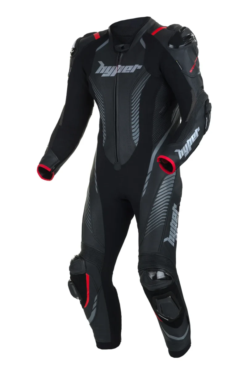 Motorcycle Suit Legendary 1-Piece Leather Race Suit - BLACK