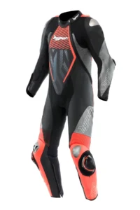 Motorbike Leather Racing Suit 1PC Perf - RED
