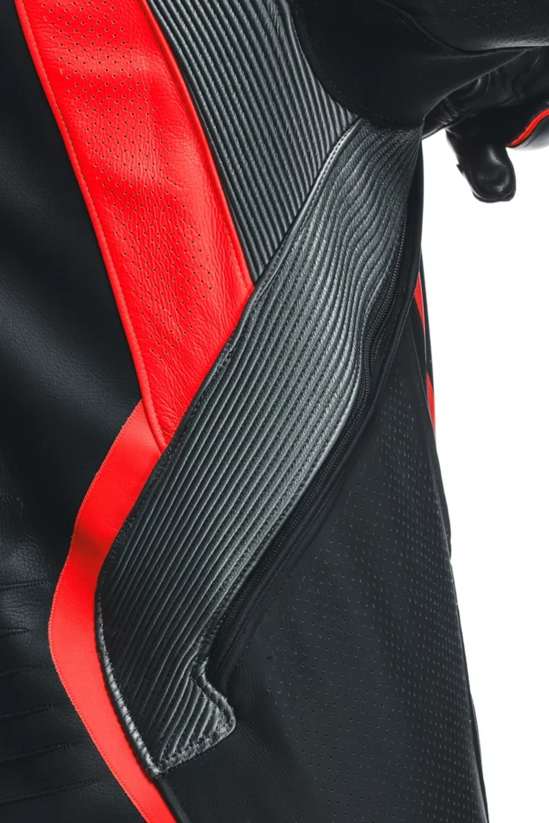 Motorbike Leather Racing Suit 1PC Perf - RED