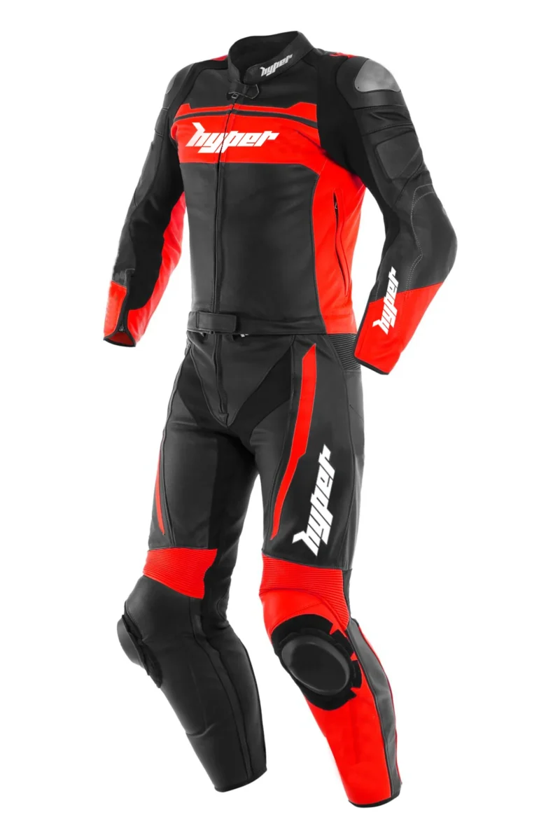 Men Motorcycle Suit Mistel 2-Piece Leather Race Suit - RED