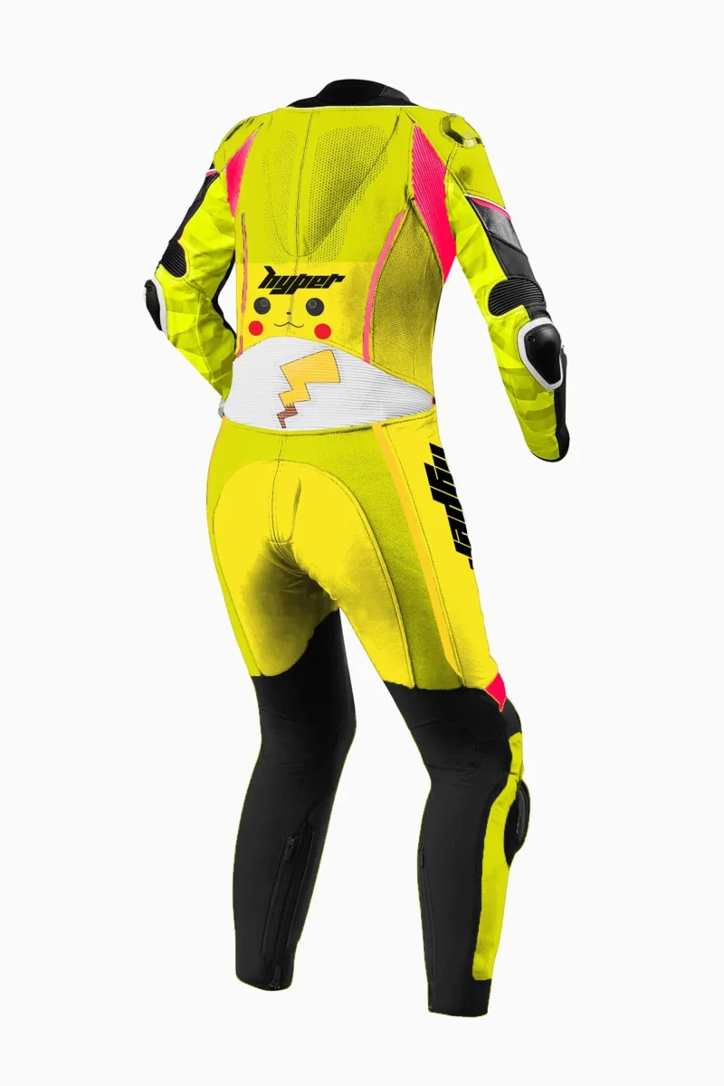 Pikachu Edition Women Race Suit Fully Customizable Leather Suit