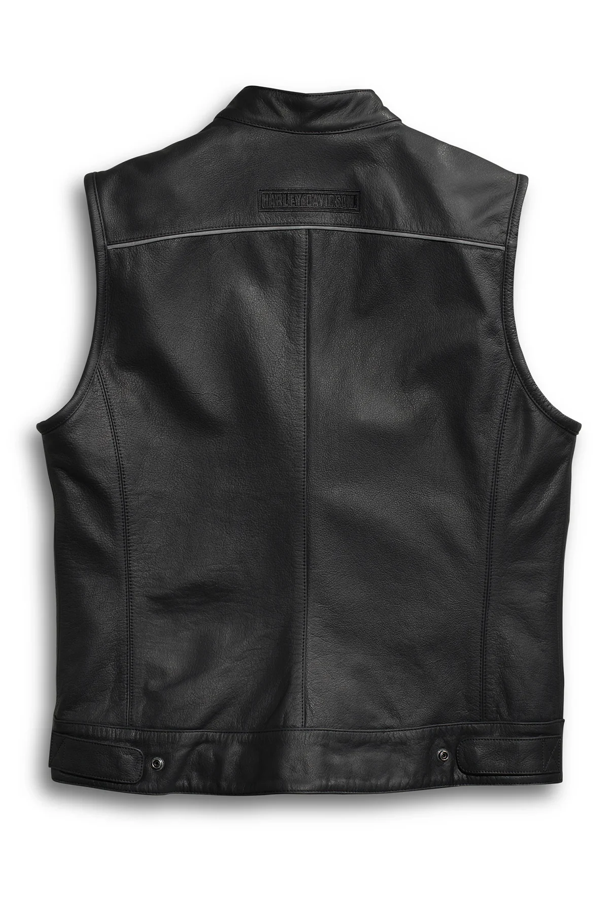 Motorcycle Leather Vest - Men Foster Gilet