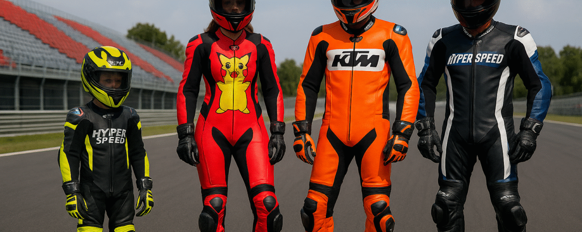 Kids Motorcycle Leather Suit One Piece Junior Race Suit