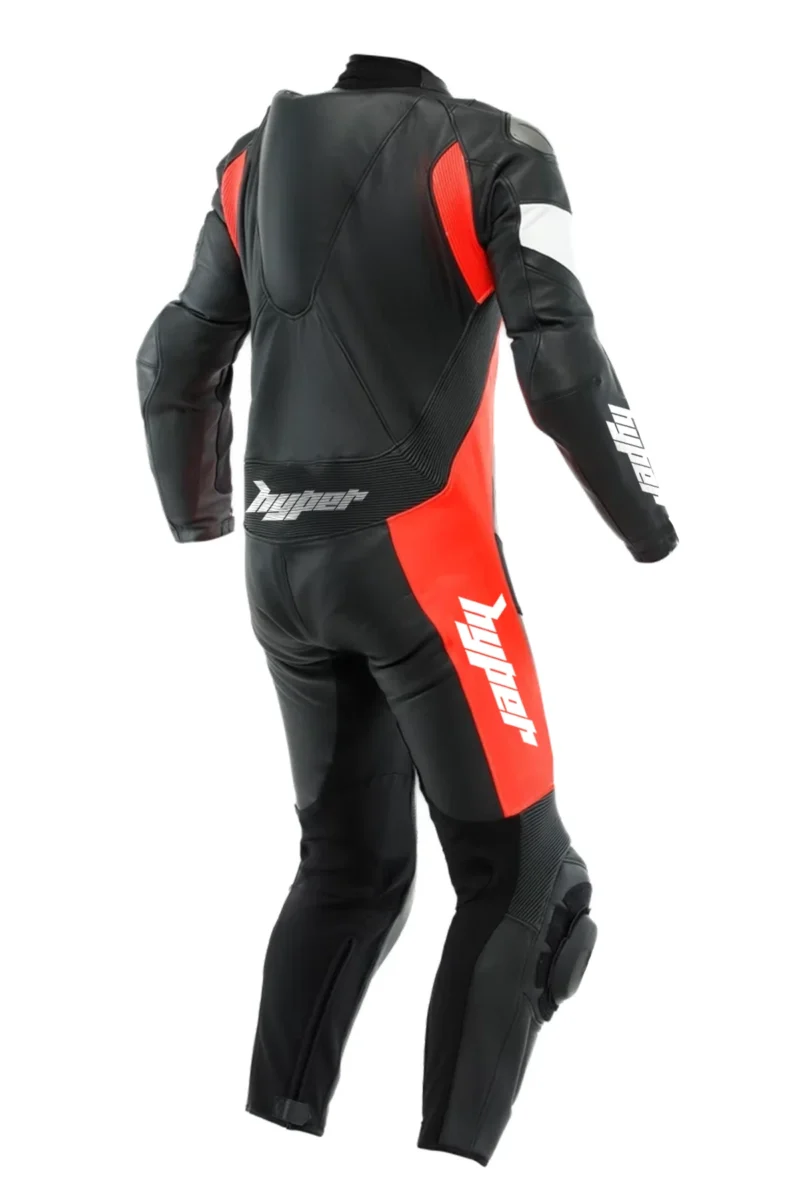 Men 1-Piece Motorcycle Perforated Leather Suit