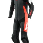 Men 1-Piece Motorcycle Perforated Leather Suit