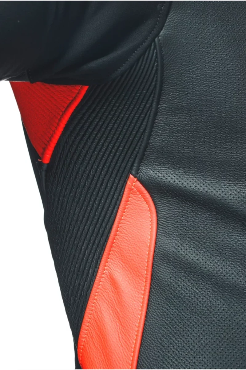 Men 1-Piece Motorcycle Perforated Leather Suit