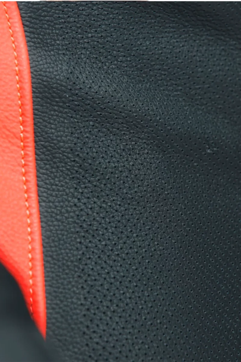 Men 1-Piece Motorcycle Perforated Leather Suit