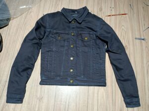 men denim biker jacket