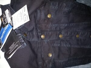 men denim biker jacket