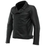 Men Motorcycle Leather Jacket CHIDO Black