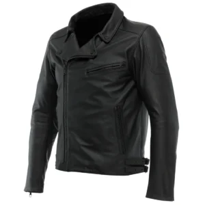 Men Motorcycle Leather Jacket CHIDO Black