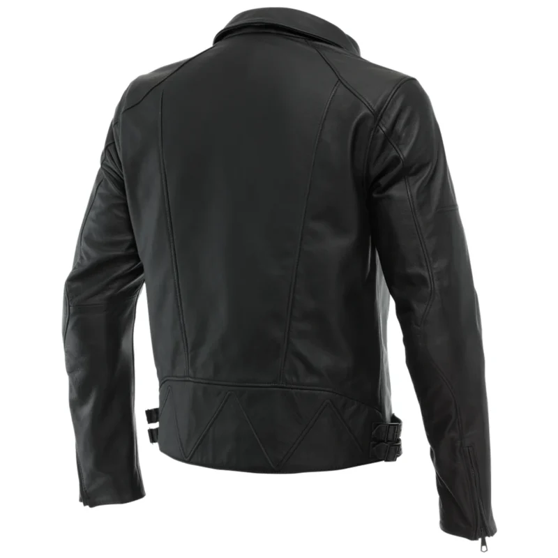 Men Motorcycle Leather Jacket CHIDO Black