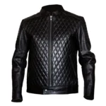 HYPER Suburra Mens Motorcycle Leather Jacket – Black